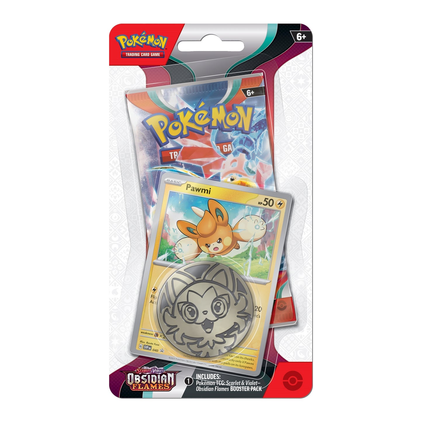 Booster Pokémon Pawmi SV3 Scarlet & Violet Premium Checklane Blister ENG Pièce