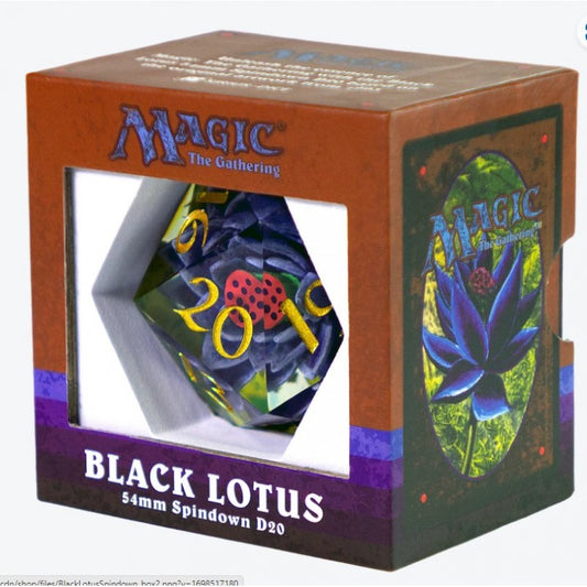 Dé Lotus Noir Spindown D20 - LSLBURST Cartes & Sortilèges