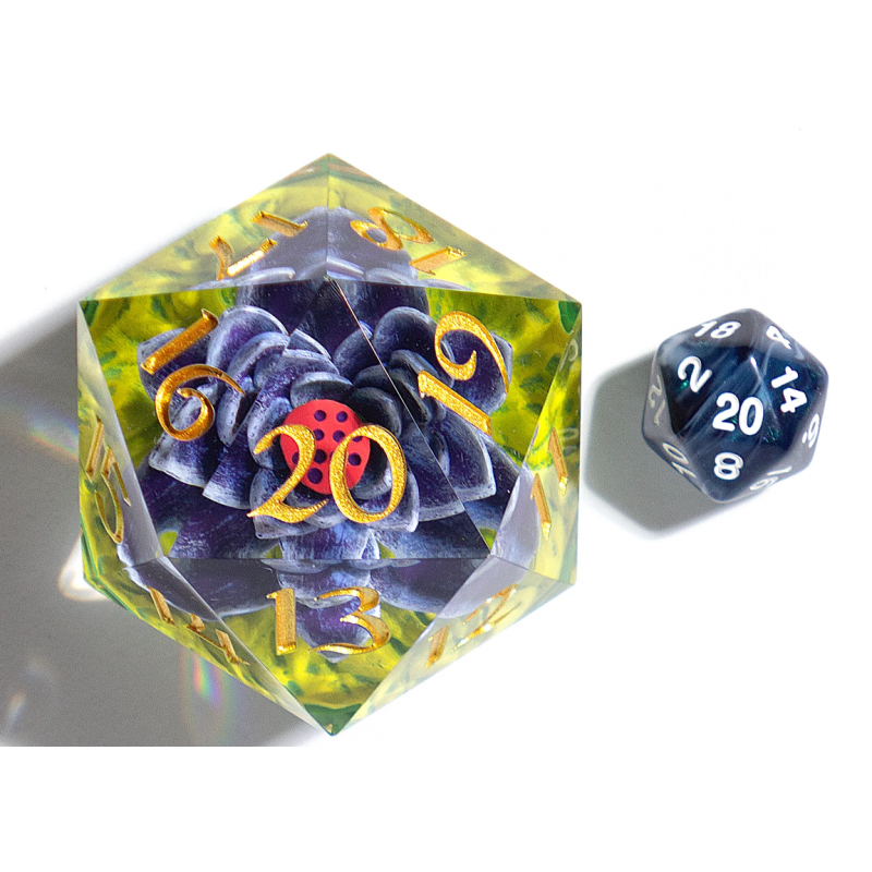 Dé Lotus Noir Spindown D20 - LSLBURST Cartes & Sortilèges